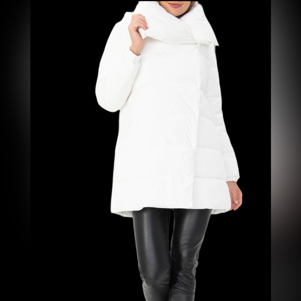 Rinascimento Bianco White Puffer Cappotto Coat size S women’s